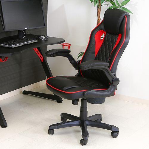 ゲーミングチェア ゲーミングデスク セット メーカー不明 赤 黒 レッド