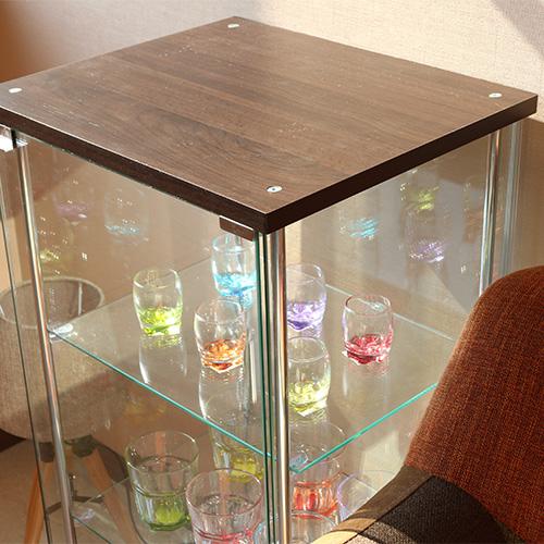 不二貿易 ガラスコレクションケース 3段/96049 3段 : DCM
