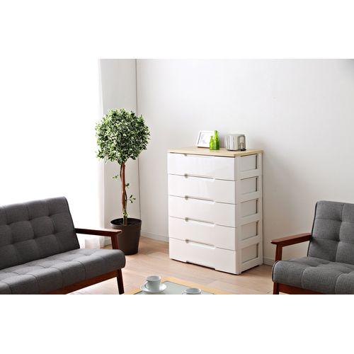 アイリスオーヤマ ウッドトップチェスト/HG-725 ホワイト/ペアー