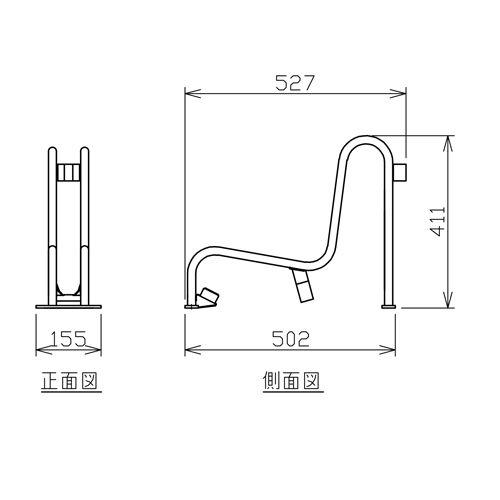 サイクルスタンド 【1台用】独立式自転車ラック スタンド低/CS