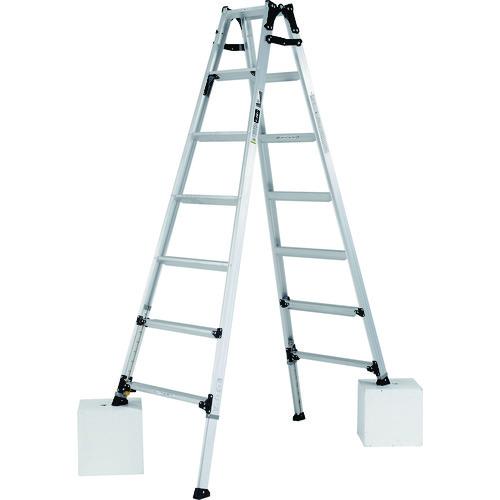 アルインコ 伸縮脚立(ステップ幅広)210cm 最大使用質量100kg/PRW210FX 