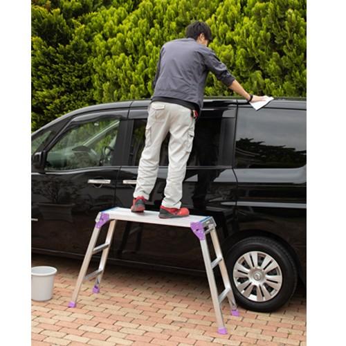 ALINCO アルミ洗車台3段/PXGV910FK 天板高さ:80cm|DCMオンライン|02