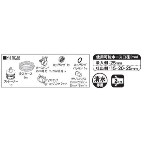 工進　エンジンポンプ　25mm　KH-25　4サイクル