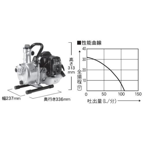 工進 2サイクルエンジンポンプ散水ホース付/SEV-25LR : 4971770127685