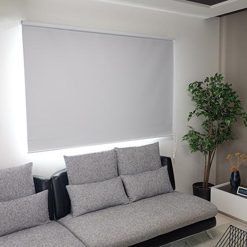 遮光ロールスクリーン 幅180cm 【ホワイト】