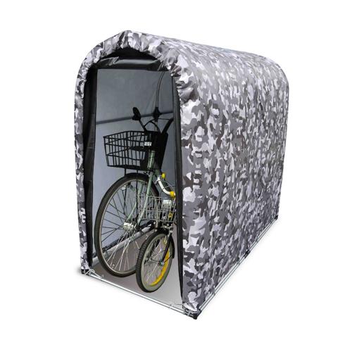 南榮工業 サイクルハウス迷彩柄 卸売 迷彩グレー/2台用 南榮工業 迷彩柄