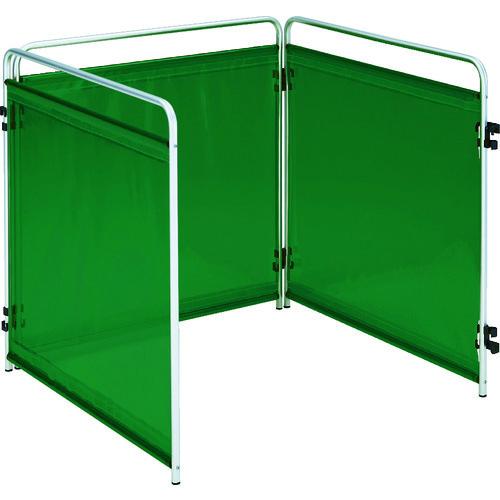 TRUSCO 小型溶接遮光フェンス　900mm角　三面セット　緑/TTY3-900-GN 緑/900×900×3面