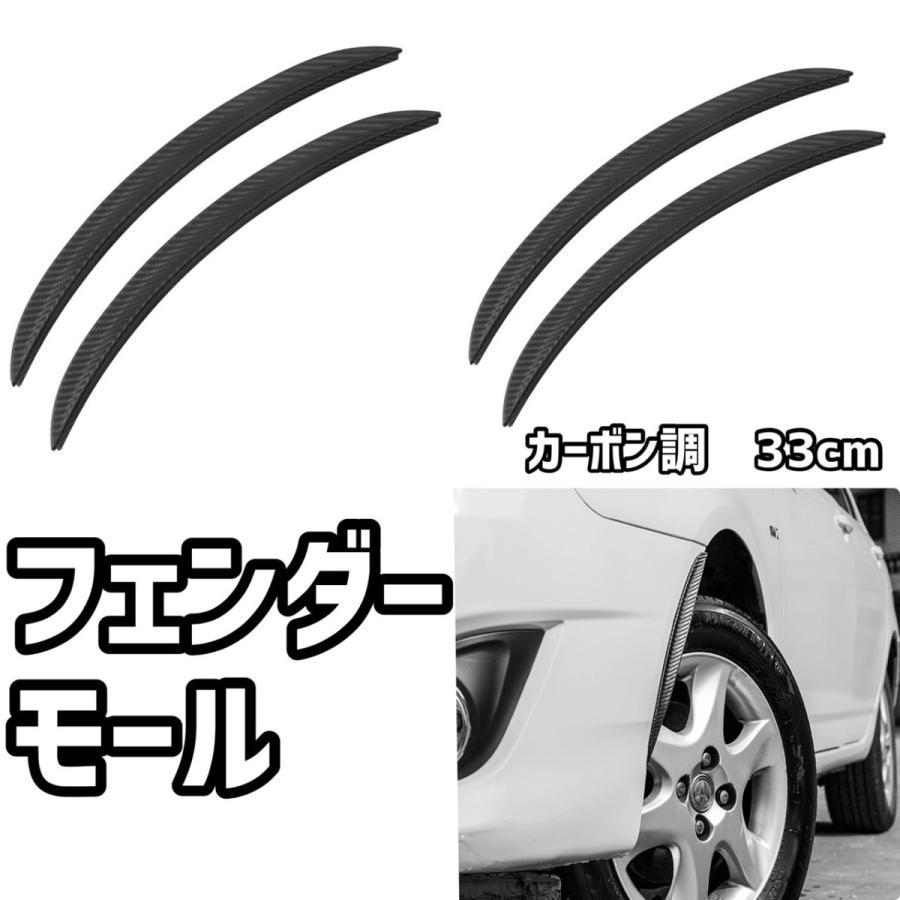 オーバーフェンダー カーボン 2本 ゴム ツライチ ハミタイ キズ防止 1.5ｍ