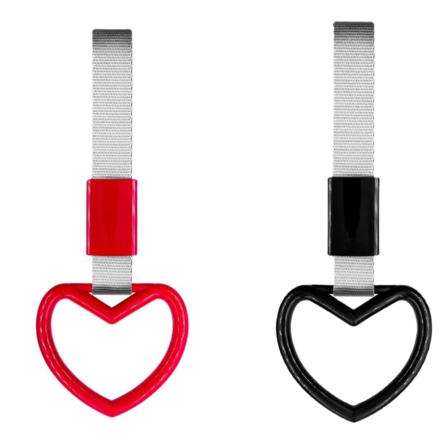 1個 車用 つり革 つり輪 ハート グリップ トラック ドリ車 走り屋 旧