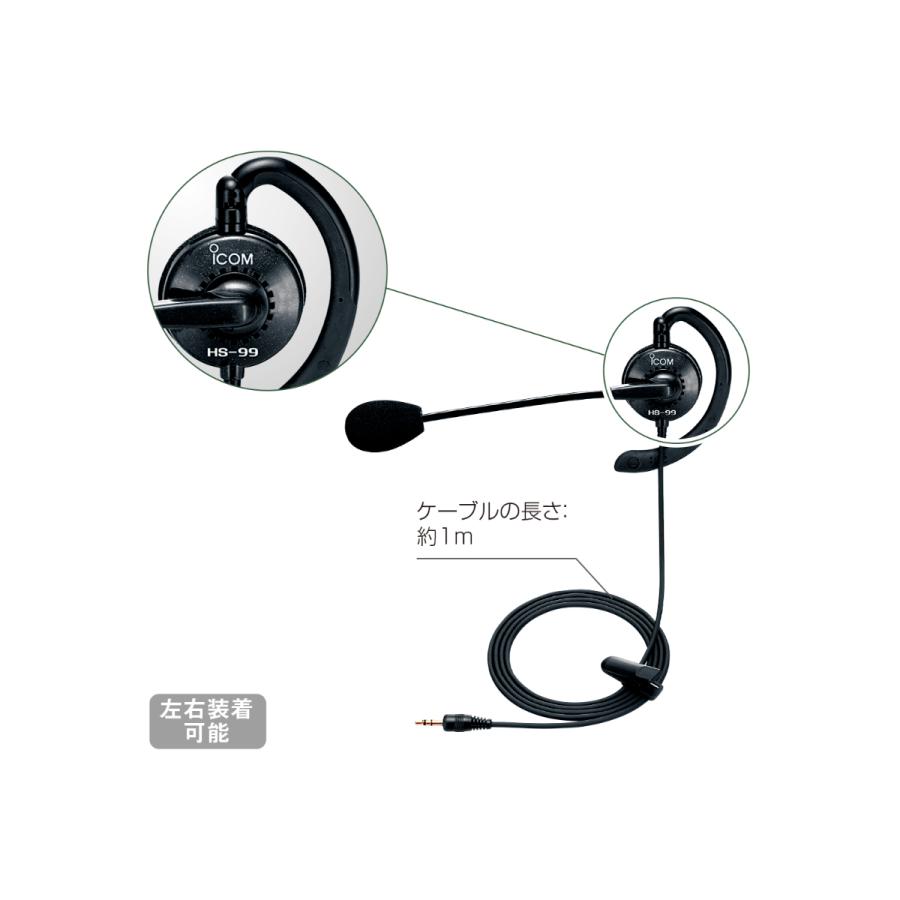 HS-99 アイコム 耳掛け型イヤホンマイクロホン | ICOM | 02