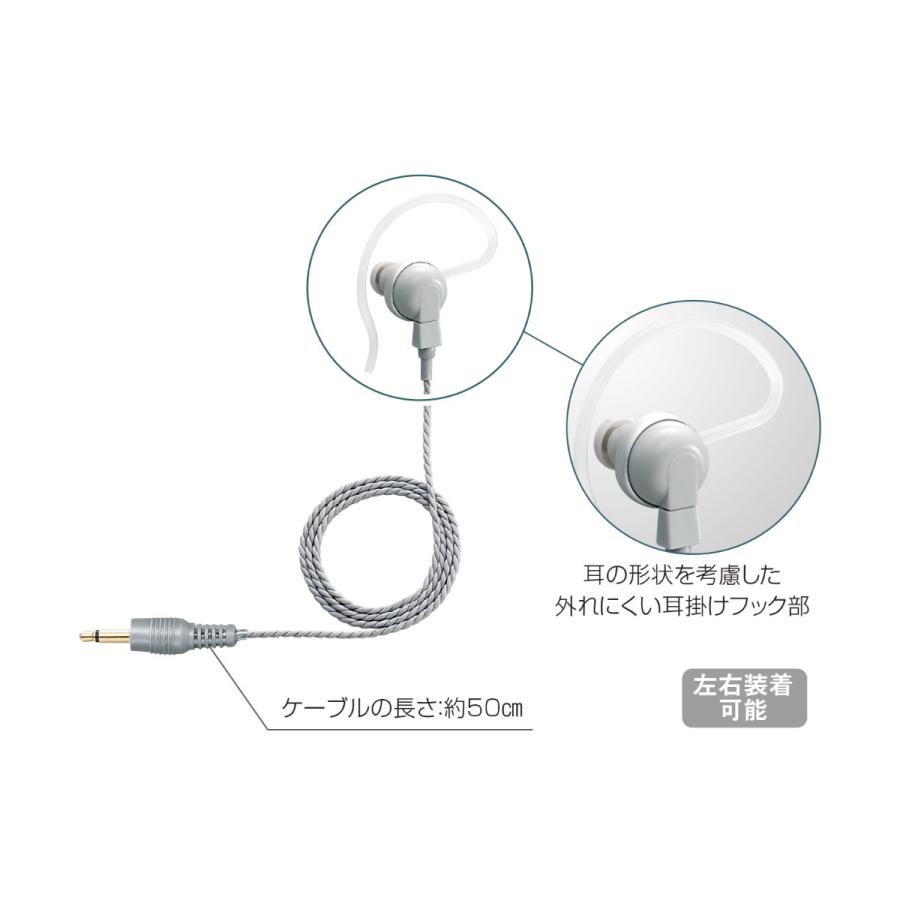 SP-16 グレー アイコム トランシーバー用耳かけイヤホン 3.5φストレートプラグ ケーブル長 50cm | ICOM | 02
