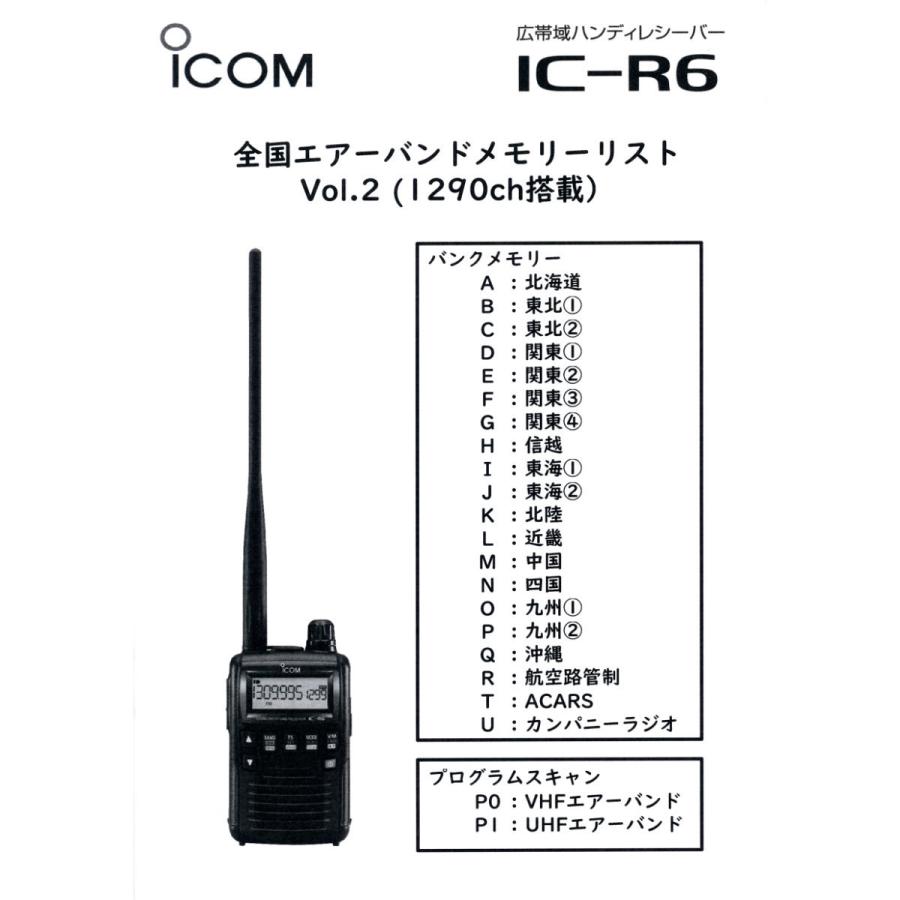 IC-R6 エアーバンドスペシャルVol.2 アイコム 広帯域ハンディレシーバー 送料無料｜dcpowerdotcom｜03