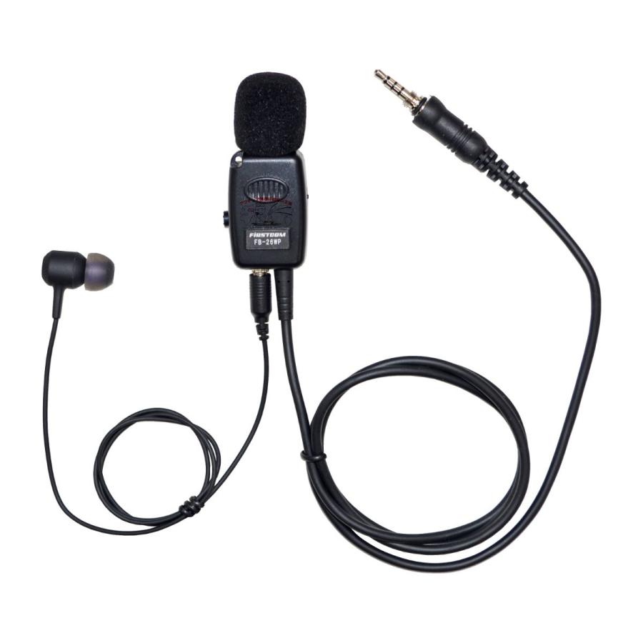 FB-26WP タイピン型イヤホンマイク 防水ジャック式 カナルタイプイヤホン付属 4極ネジ付き防水型 |  | 01