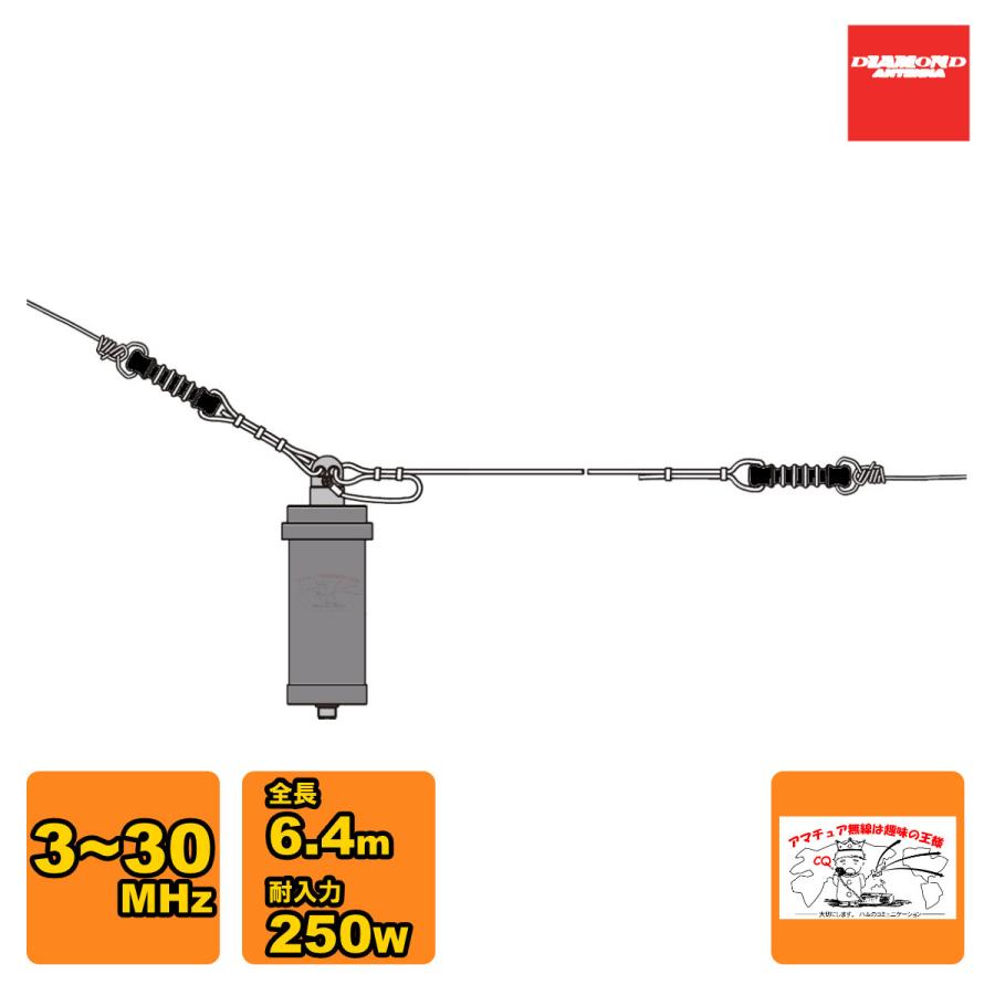 ワイドバンドHFアンテナ BB6W 第一電波工業 BB6WS ダイヤモンド 3〜30MHz HF帯ワイドバンドワイヤー
