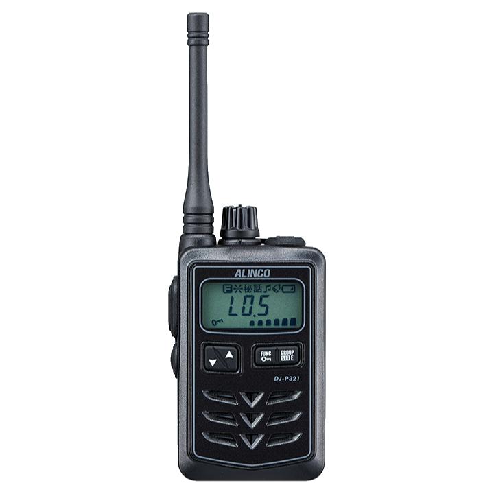トランシーバー DJ-P321BM ブラック・ミドルアンテナ アルインコ 47ch 中継対応 防浸 小型特定小電力トランシーバー | ALINCO | 01