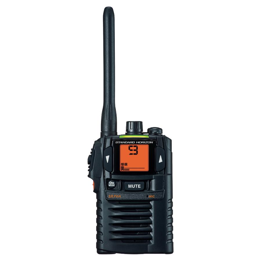 トランシーバー SR70A BLACK ブラック 新バージョン スタンダードホライゾン 特定小電力トランシーバー 交互:20ch,中継27ch | 八重洲無線 | 01