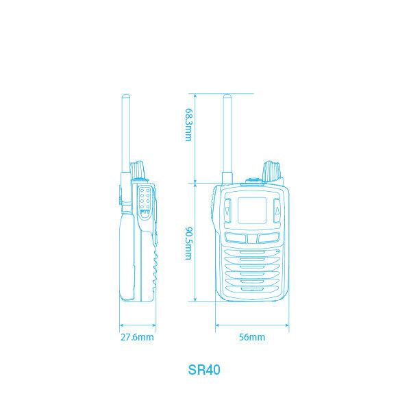 トランシーバー SR40 BLACK ブラック STR業務用通信機 特定小電力トランシーバー | 八重洲無線 | 03