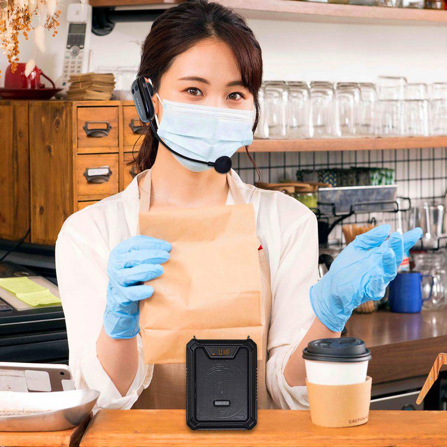 NX-BV20WP(W) NEXTEC ワイヤレスポータブル拡声器 大音量最大18W レジや窓口等での飛沫感染予防に |  | 02