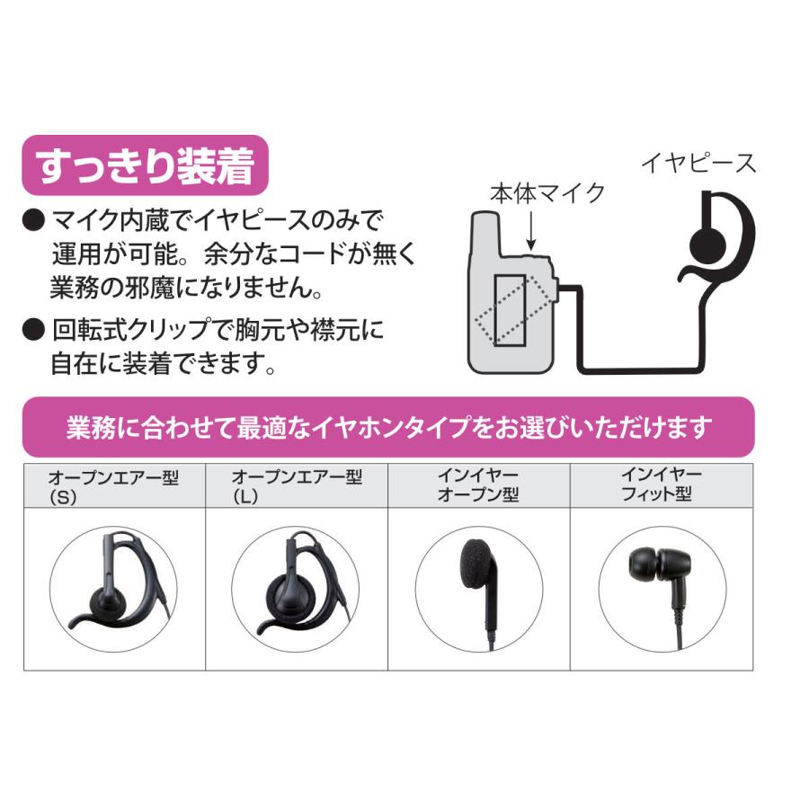 トランシーバー SRFD10 WHITE スタンダードホライゾン 交互/中継通話対応特定小電力トランシーバー 超小型、軽量50ｇ、中継通話対応、３年長期保証 | 八重洲無線 | 03