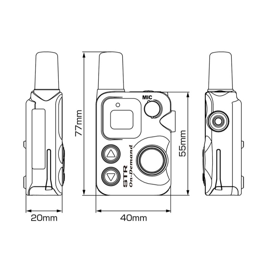 SRFD10　WHITE　超小型・軽量　イヤホン　SEP-44IEFのセット　オンデマンドマイクロインカム