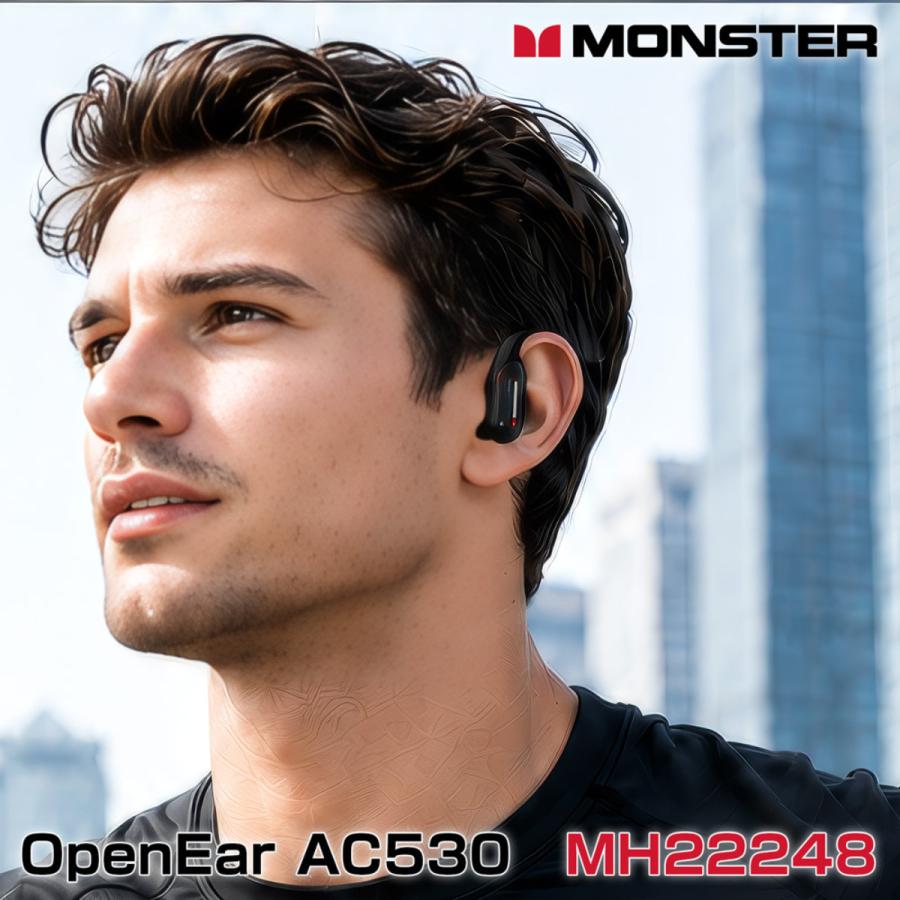 MH22248(BK)ブラック MONSTER Bluetoothイヤホン Open Ear AC530 | MONSTER（オーディオ） | 05