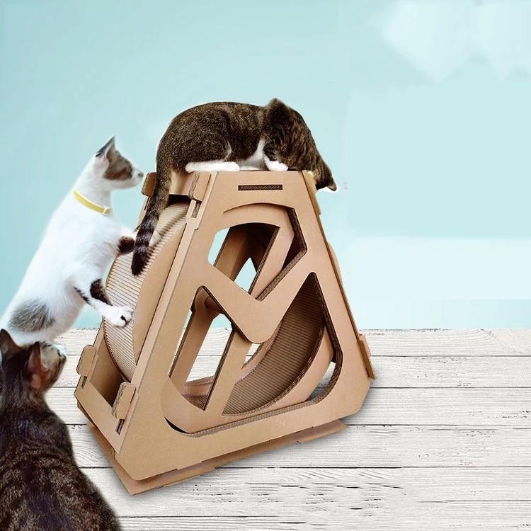猫用回し車 Mサイズ 段ボール製回転マシーン ランニングマシーン 遊具 おもちゃ 飾り オブジェ 小型犬 小動物 おもちゃ 運動不足解消 おもしろい Neko005 D C Select 通販 Yahoo ショッピング