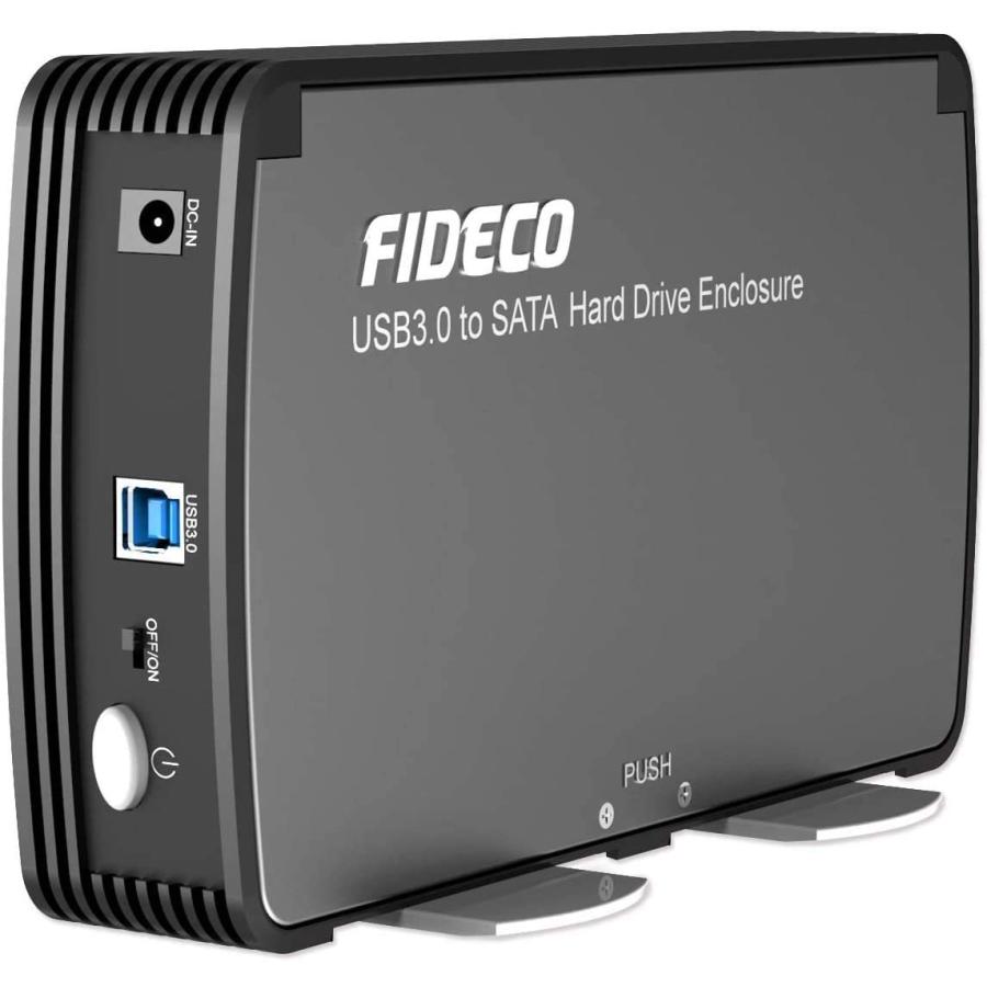 FIDECO 3.5インチ HDDケース USB3.0 SATA 外付ハードディスクケース 冷却ファン付 UASP対応 最大容量16TB 3.5 2.5インチHDD SSD対応 簡単着脱
