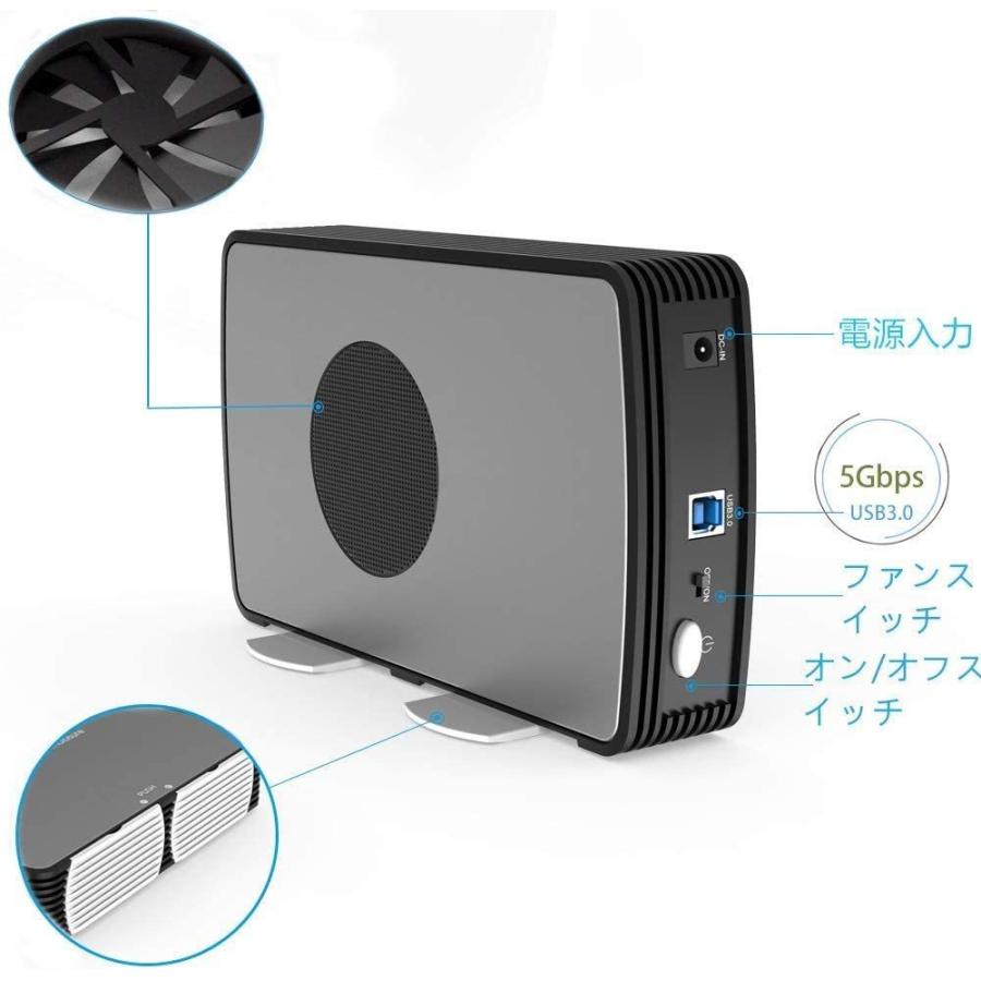 FIDECO 3.5インチ HDDケース USB3.0 SATA 外付ハードディスクケース