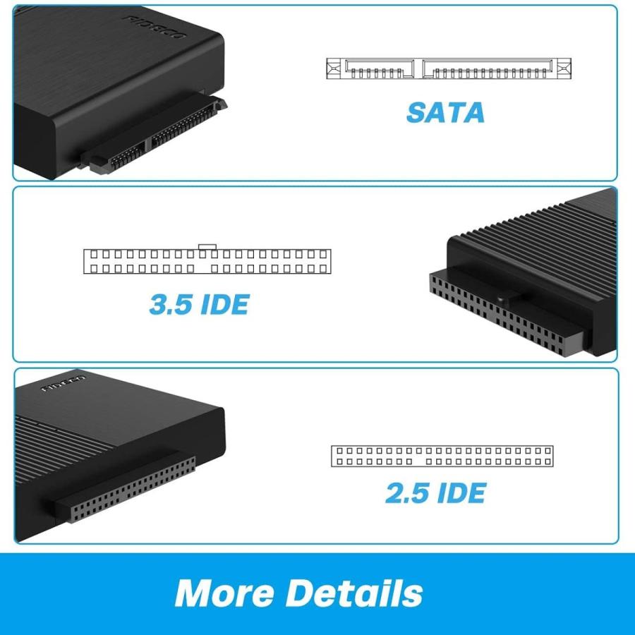 FIDECO USB3.0 SATA/IDEドライブ変換アダプター（超高速5Gbps対応）HDD/SSDデータ取り出せ SATA及びIDEの両方に対応SATA/IDE 2.5インチ / 3.5インチ｜dct-shop｜10