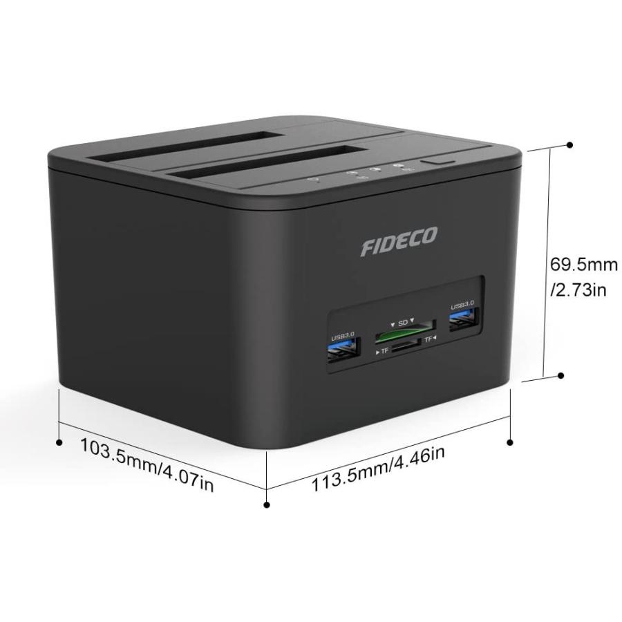 FIDECO HDDクローンスタンド HDDスタンド ストーレジ・クローン・USBハブ・TF＆SDポート 4in1機能を付いています  高速USB3.0対応｜dct-shop｜05
