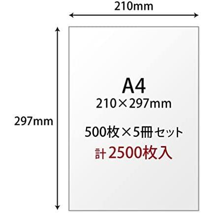 プラス コピー用紙 A4 白色度82% 紙厚0.09mm 2500枚 (500×5) 56001×5｜dd-world｜03