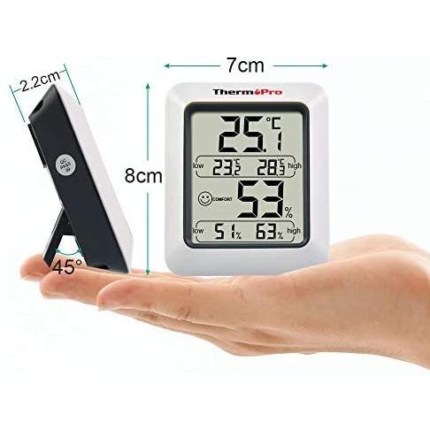 ThermoPro湿度計 デジタル温湿度計 室内温度計湿度計 おしゃれ 最高最低温湿度表示 TP50｜dd-world｜06