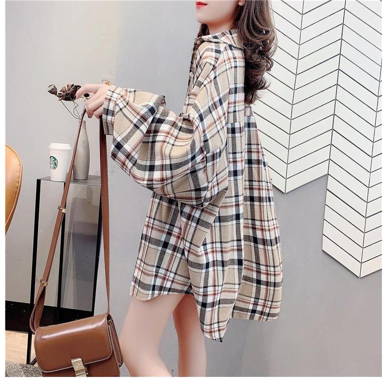 シャツ  長袖 チェック柄 春コーデ レディース  秋服 ゆったり オーバーシャツ ドロップショルダージャケット 羽織  UV対策 お出かけ 公園 デート | ブランド登録なし | 06