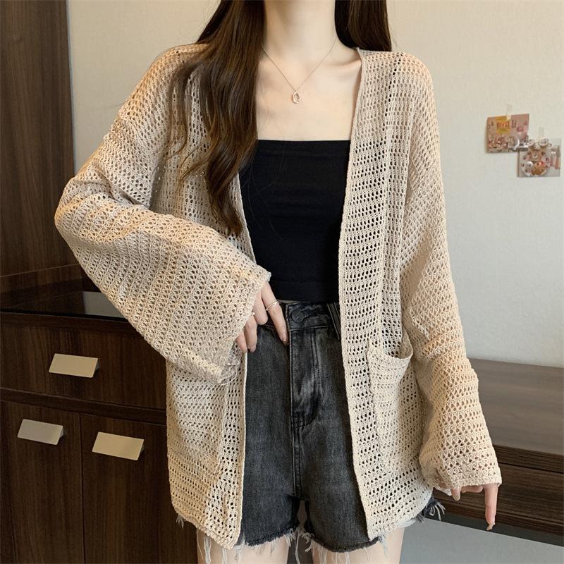 カーディガン 透かし編みニット 春コーデ  レディース ゆったり 羽織 長袖　春用 ボレロ 冷房 オフィス 日焼け デート 公園　 | ブランド登録なし | 09