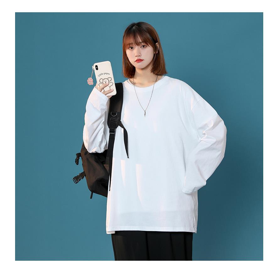 シンプルｔシャツ  長袖  ロンティー レディース 無印 カットソー 無地 ロンt おしゃれ 運動 ジム トレーニング　部屋着 定番 公園  ゆったり | ブランド登録なし | 06