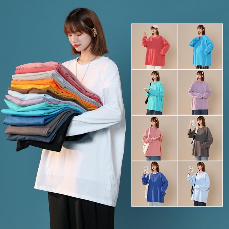 シンプルｔシャツ  長袖  ロンティー レディース 無印 カットソー 無地 ロンt おしゃれ 運動 ジム トレーニング　部屋着 定番 公園  ゆったり | ブランド登録なし | 10