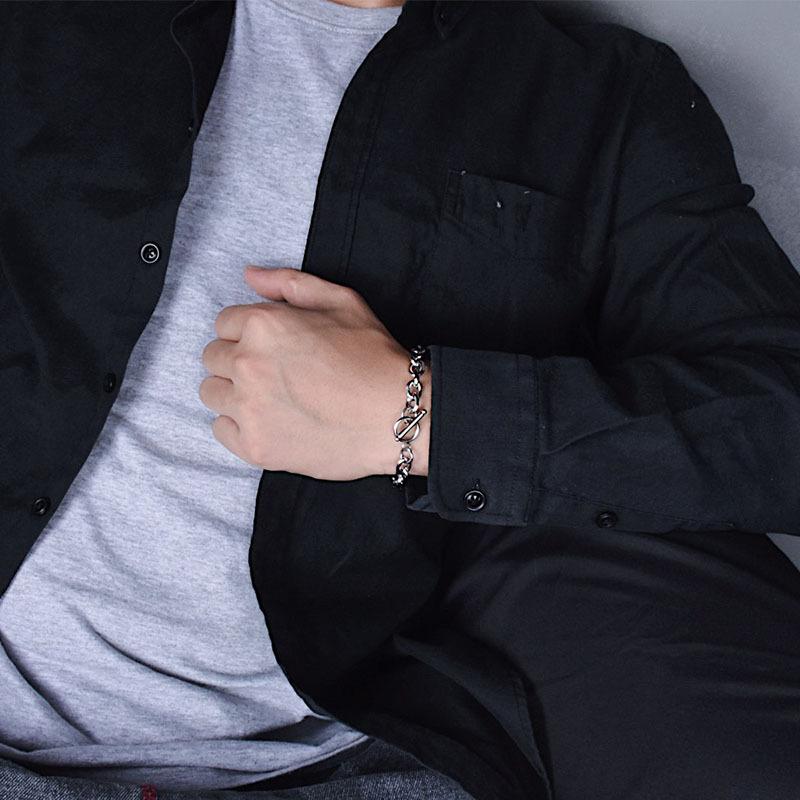 チェーンブレスレット　バングル ジュエリー メンズバングル アクセサリー シンプルス テンレス　シルバー おしゃれ 定番 アクセサリー メンズ 21cm　　 | ブランド登録なし | 05