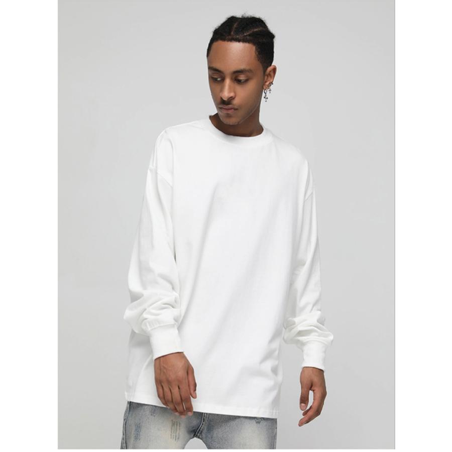 ｔシャツ　長袖　無地　メンズ　ロンt　コットン　白Ｔ　ゆったり　厚い　春　秋　シンプル　カジュアル　大きいサイズ | ブランド登録なし | 05