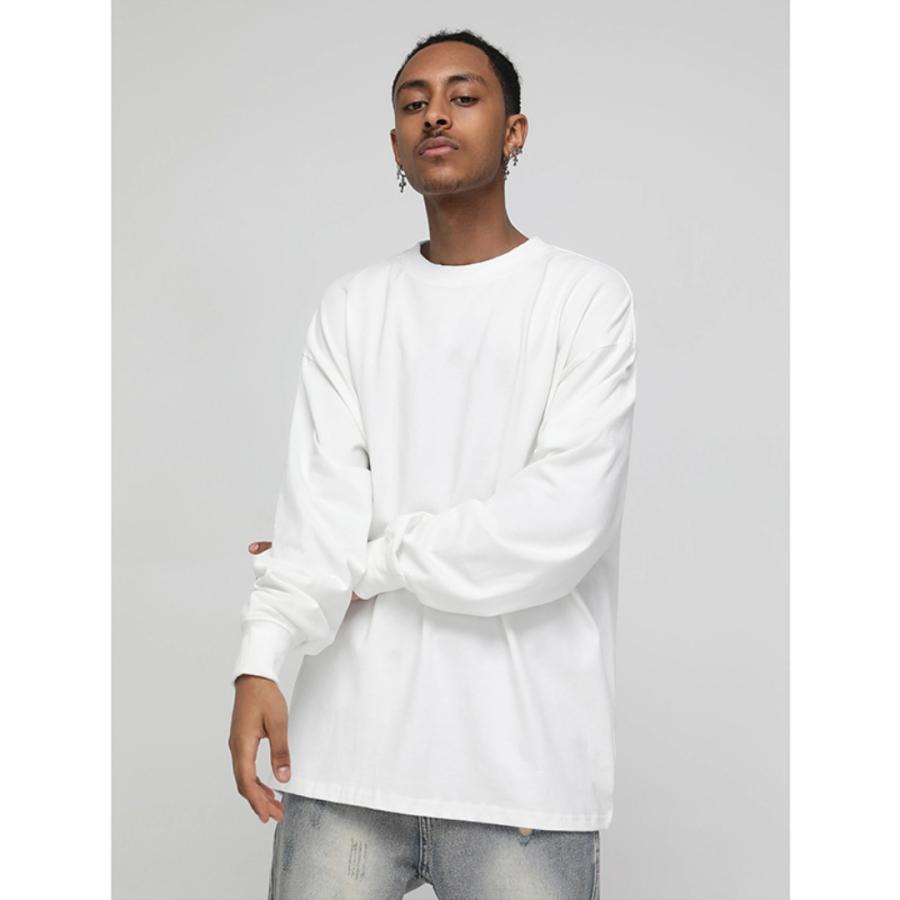 ｔシャツ　長袖　無地　メンズ　ロンt　コットン　白Ｔ　ゆったり　厚い　春　秋　シンプル　カジュアル　大きいサイズ | ブランド登録なし | 06