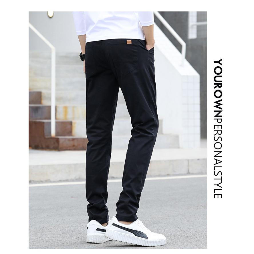 チノパン メンズ スキニー  ストレッチ 美脚  ズボン  スリム チノパン　メンズファッション　定番　公園　黒　伸る | ブランド登録なし | 04