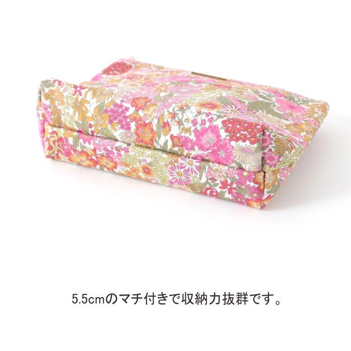 BASICポーチL　リバティプリント　18×12×5.5cm 【フローレットロンドン】 |  | 12