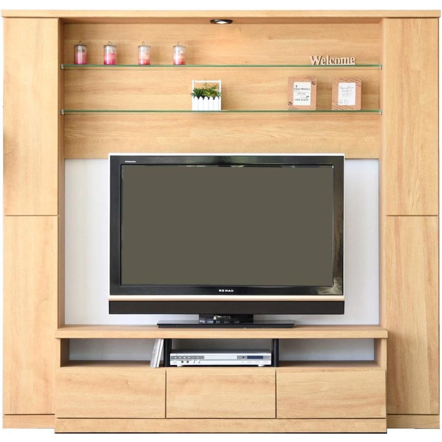 美品 サバンナ 壁面テレビボード 幅190cm 半年使用 31090 サバンナ（NA）190 TV（4ヶ口） テレビ台 テレビスタンド テレビ