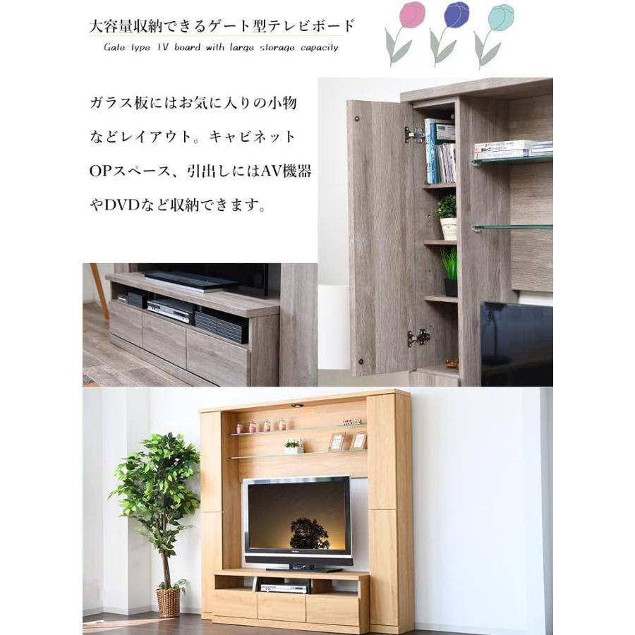 サバンナ 190TVボード ホワイト 大型テレビ台 収納付き 31092 サバンナ（WH）190 TV（4ヶ口） テレビ台 テレビスタンド テレビ