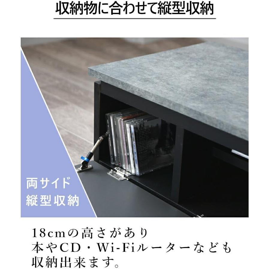 61226 バンディ（GY）180 TV  TV台 TVボード テレビ台 テレビボード ローボード 180cm 50インチ 50型 引き出し 引き戸 収納 DVDの画像
