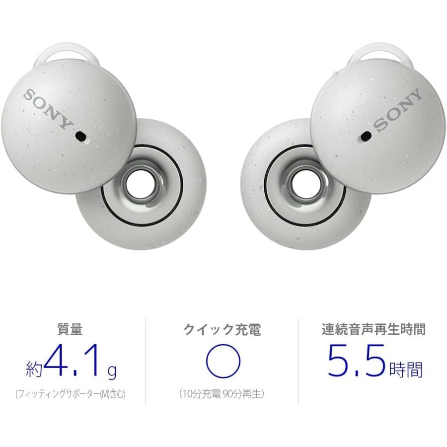 ソニー LinkBuds :完全ワイヤレスイヤホン/小型軽量4.1グラム/フル