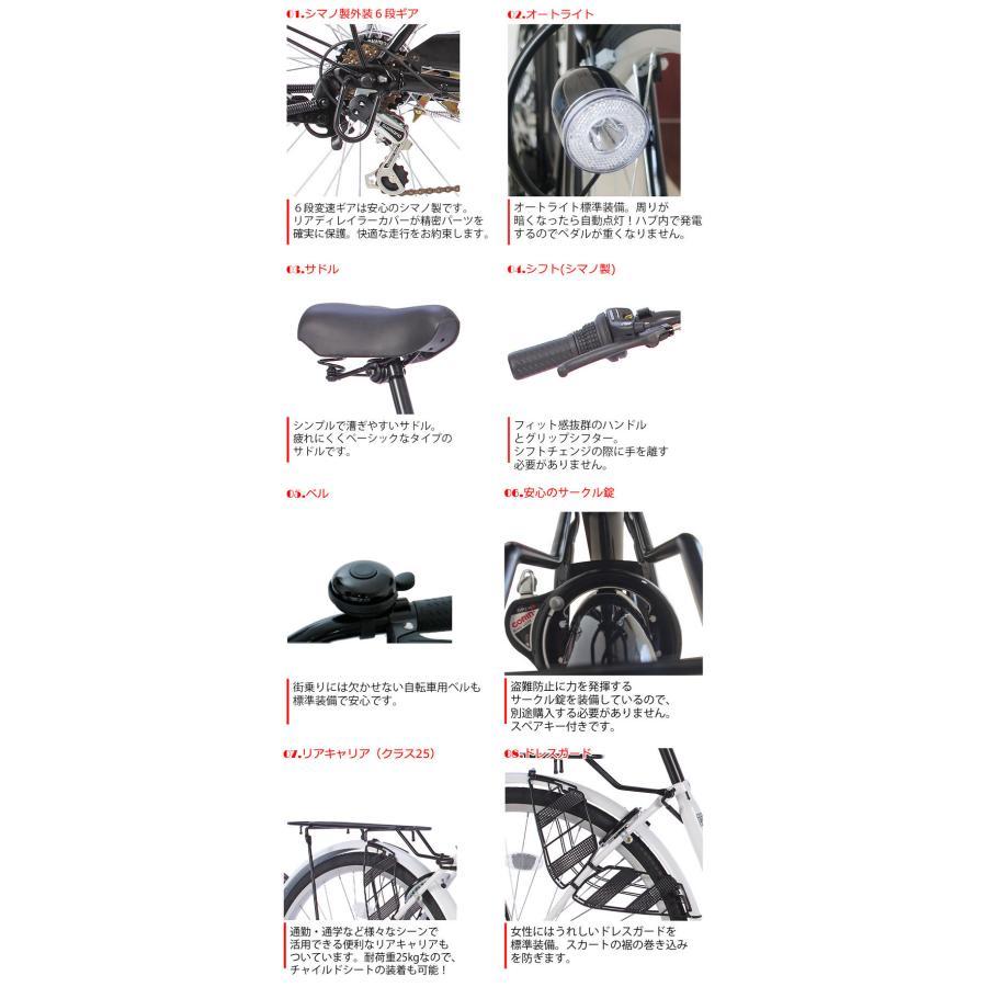 21Technology 自転車 ママチャリ 26インチ MCA266 ジェットブラック