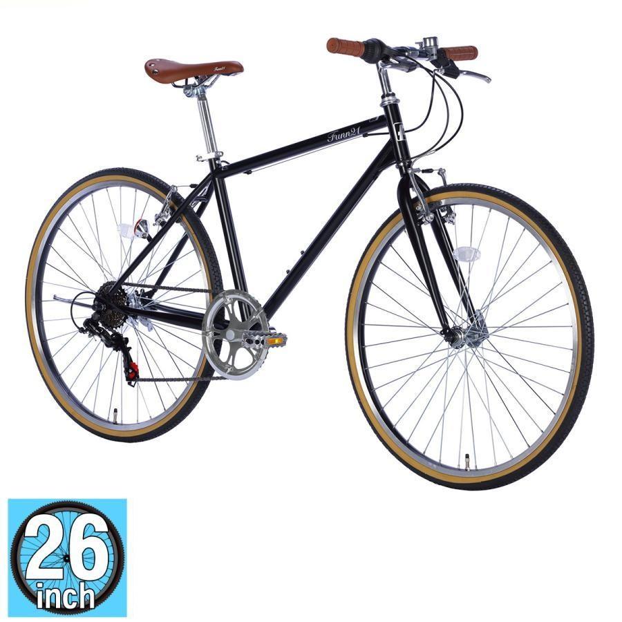 21Technology クロスバイク 26インチ シマノ製6段変速 軽量 自転車