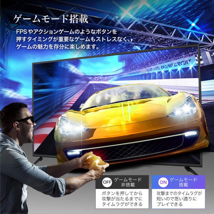 MAXZEN テレビ 55型 マクスゼン 55インチ 4K対応 新モデル 裏