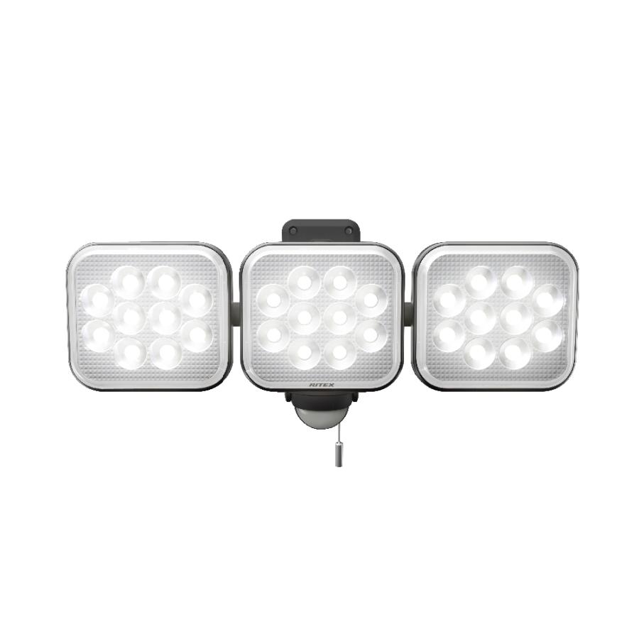 ムサシ 14W×3灯 フリーアーム式LEDセンサーライト LED-AC304201