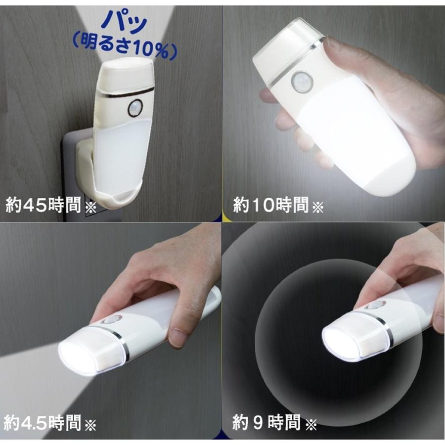 RITEX ムサシ 充電式LEDセンサーライト LED壁ホタル 「人が近づくと